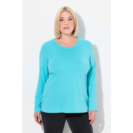 Ulla Popken  Maglia aderente con scollo a girocollo e maniche lunghe 