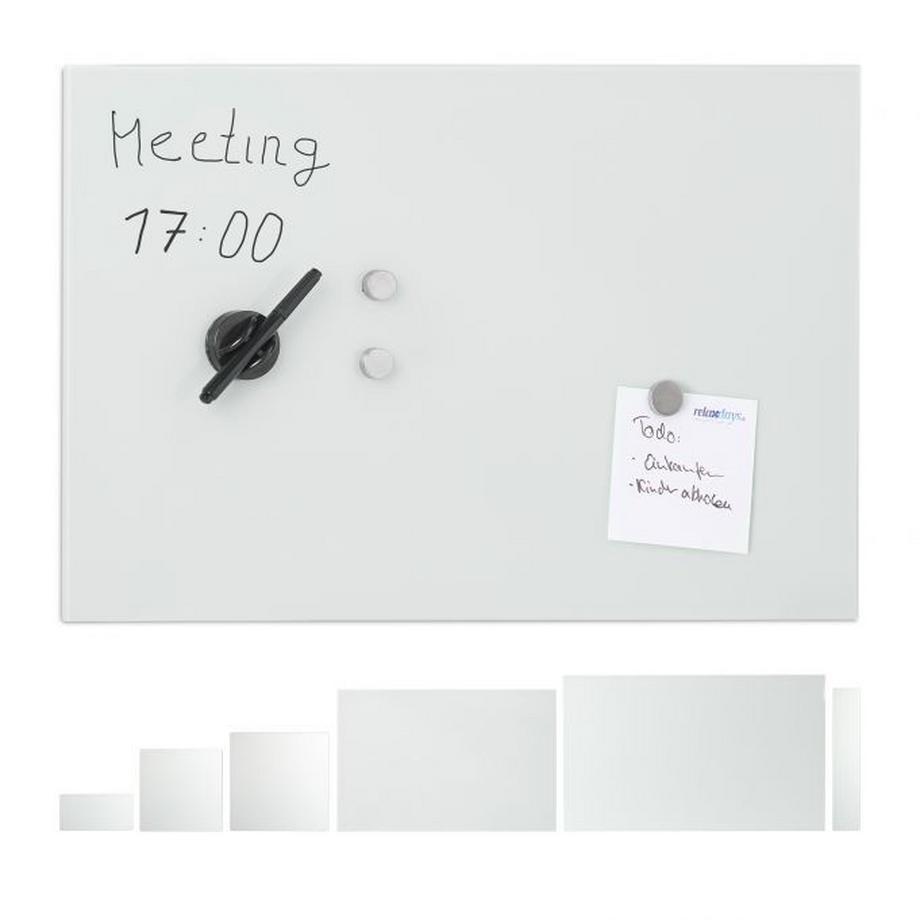 B2X  Tableau magnétique en verre blanc 