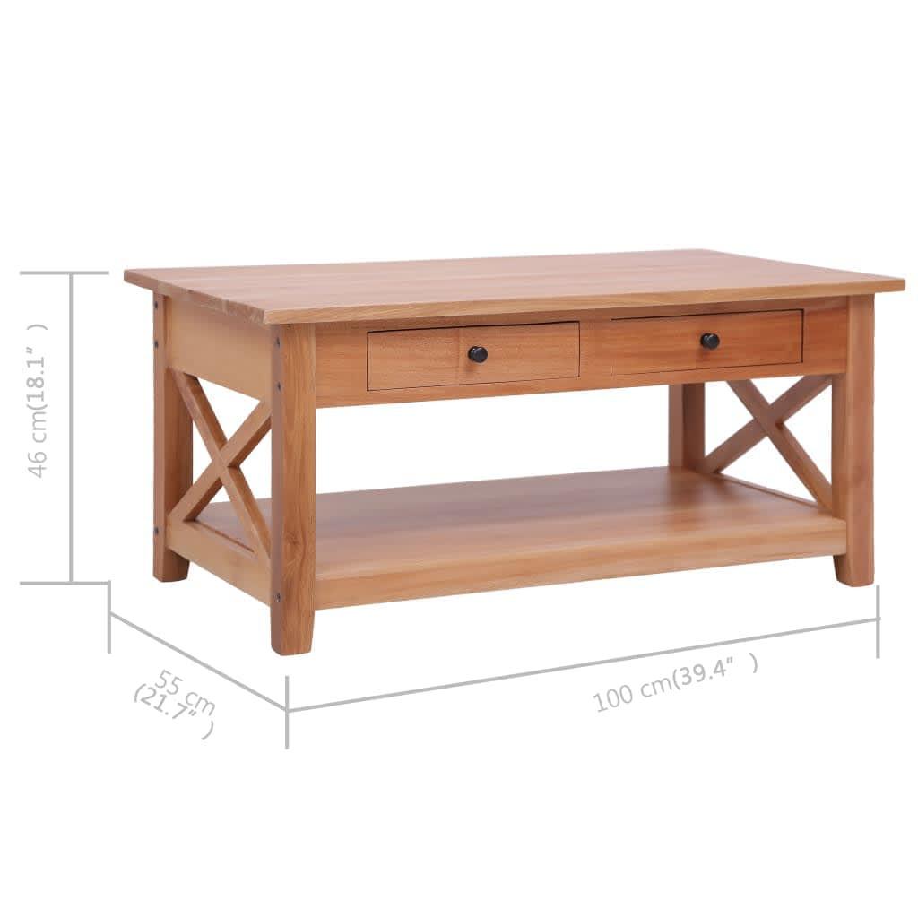 VidaXL Table basse bois  