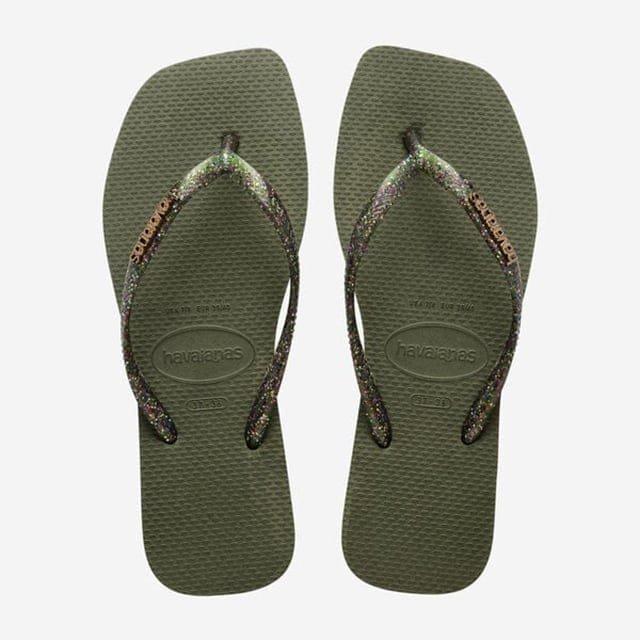 havaianas  Slim Square Logo Metallic-35-36 