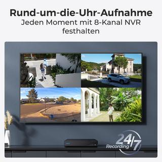 Reolink  Reolink NVS8- 8MB4 Système 4K avec 4 caméras 