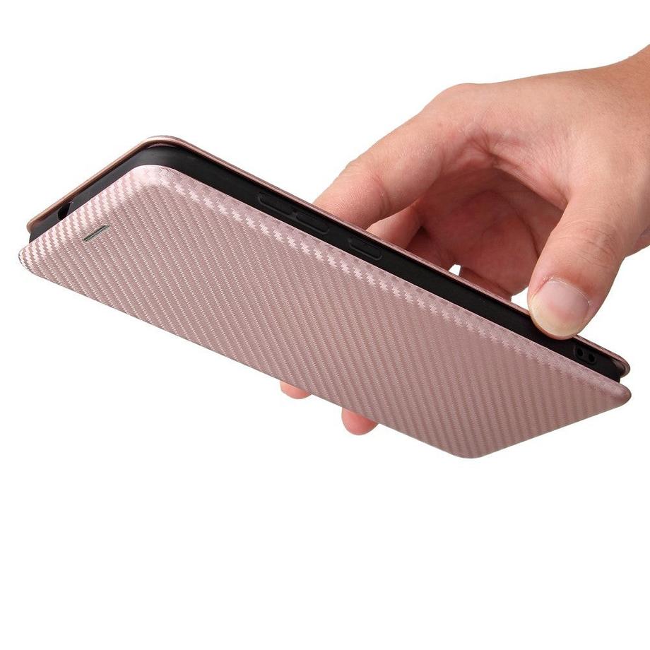 Cover-Discount  custodia Nokia C20 - Custodia flip look carbonio rosa 