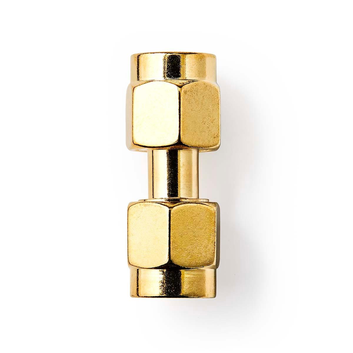 Nedis  SMA Adapter | SMA Stecker | SMA Stecker | Vergoldet | 50 Ohm | Gerade | Kupfer | Gold | 2 Stk. | Box 