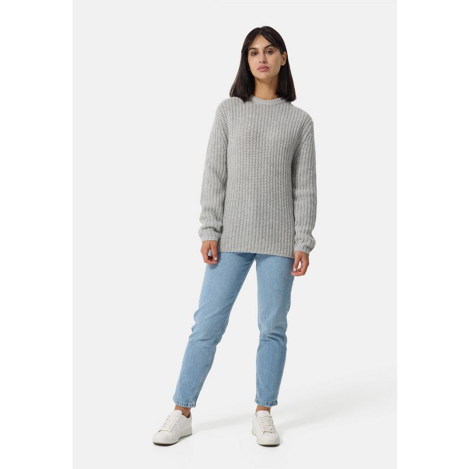 CASH-MERE.CH Grobgestrickter Wolle Kaschmir Rundhals Pullover  