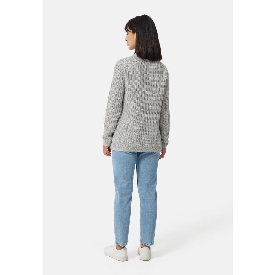 CASH-MERE.CH Grobgestrickter Wolle Kaschmir Rundhals Pullover  
