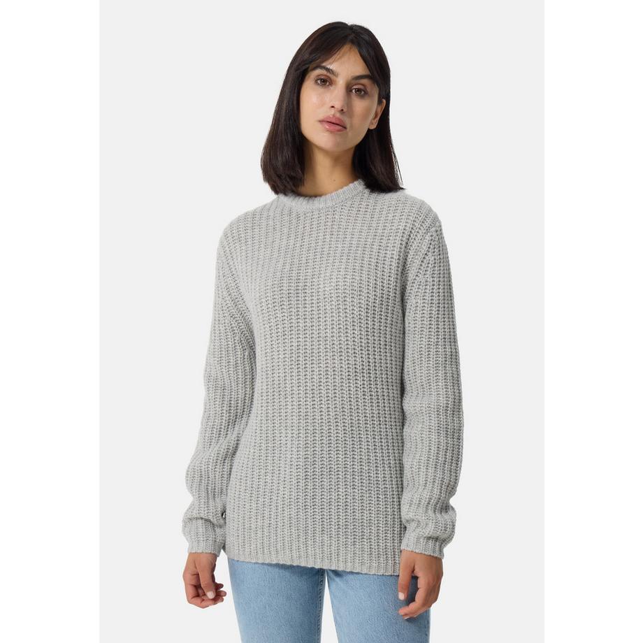CASH-MERE.CH Grobgestrickter Wolle Kaschmir Rundhals Pullover  