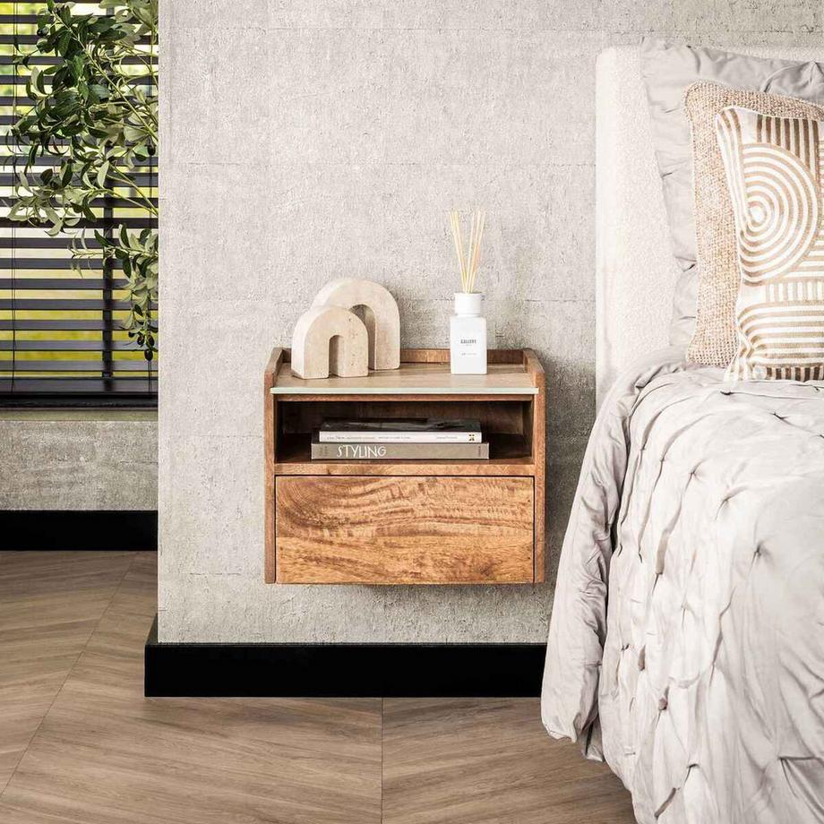 mutoni Table de nuit Nuovo Travertin II  