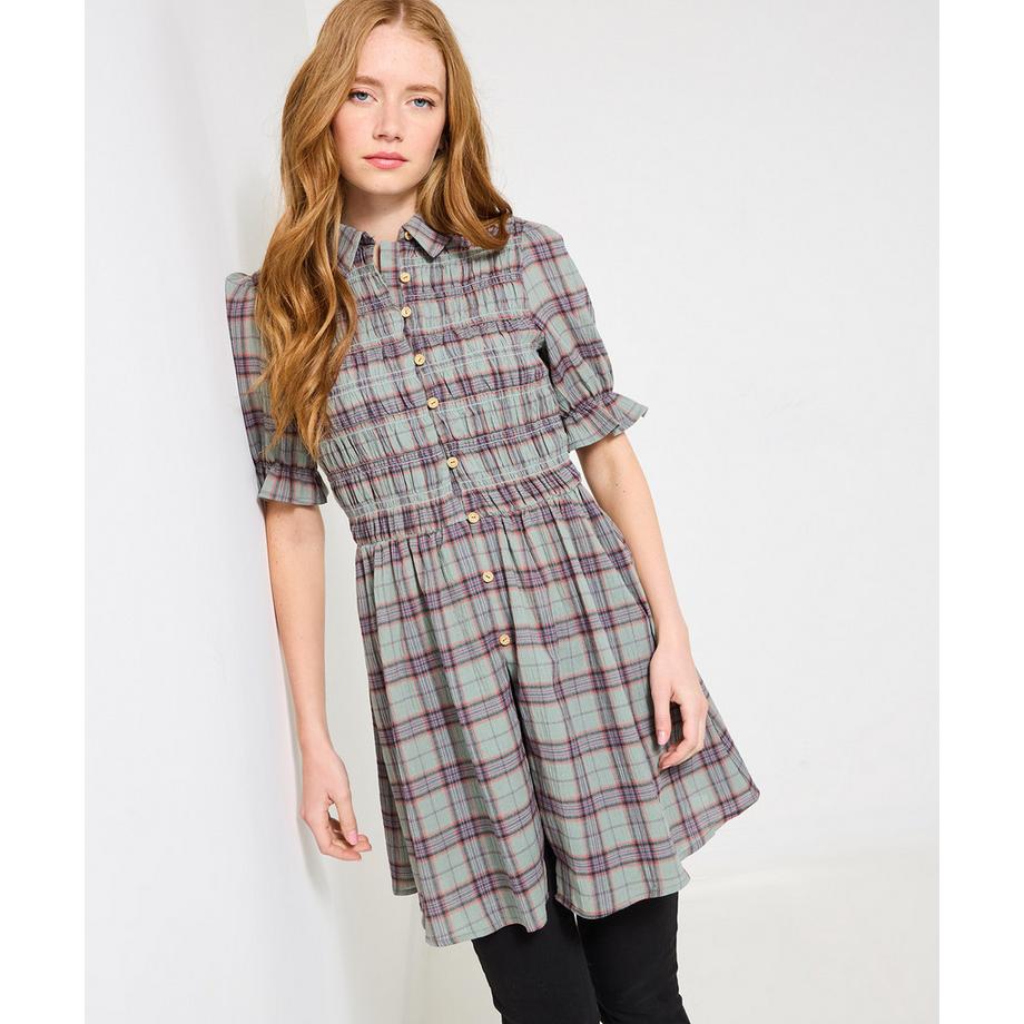 Joe Browns Camicia tunica a quadri con dettagli smock  