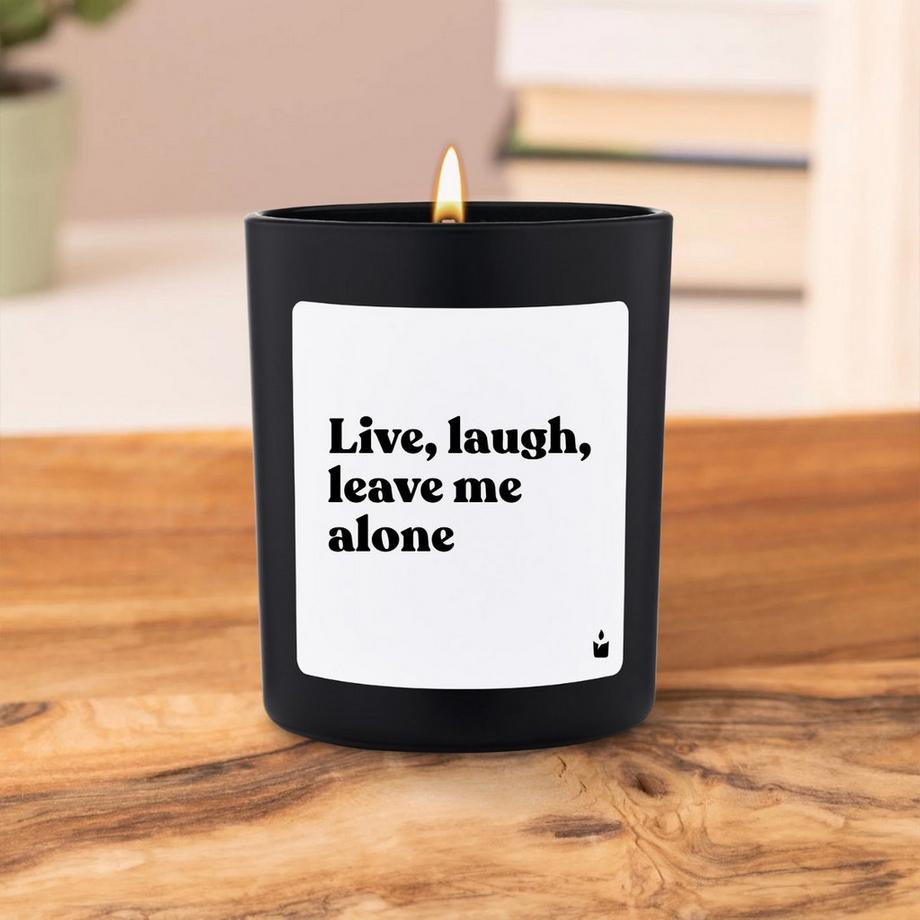 CandleHand Duftkerze Flowery Live, laugh, leave me alone  
