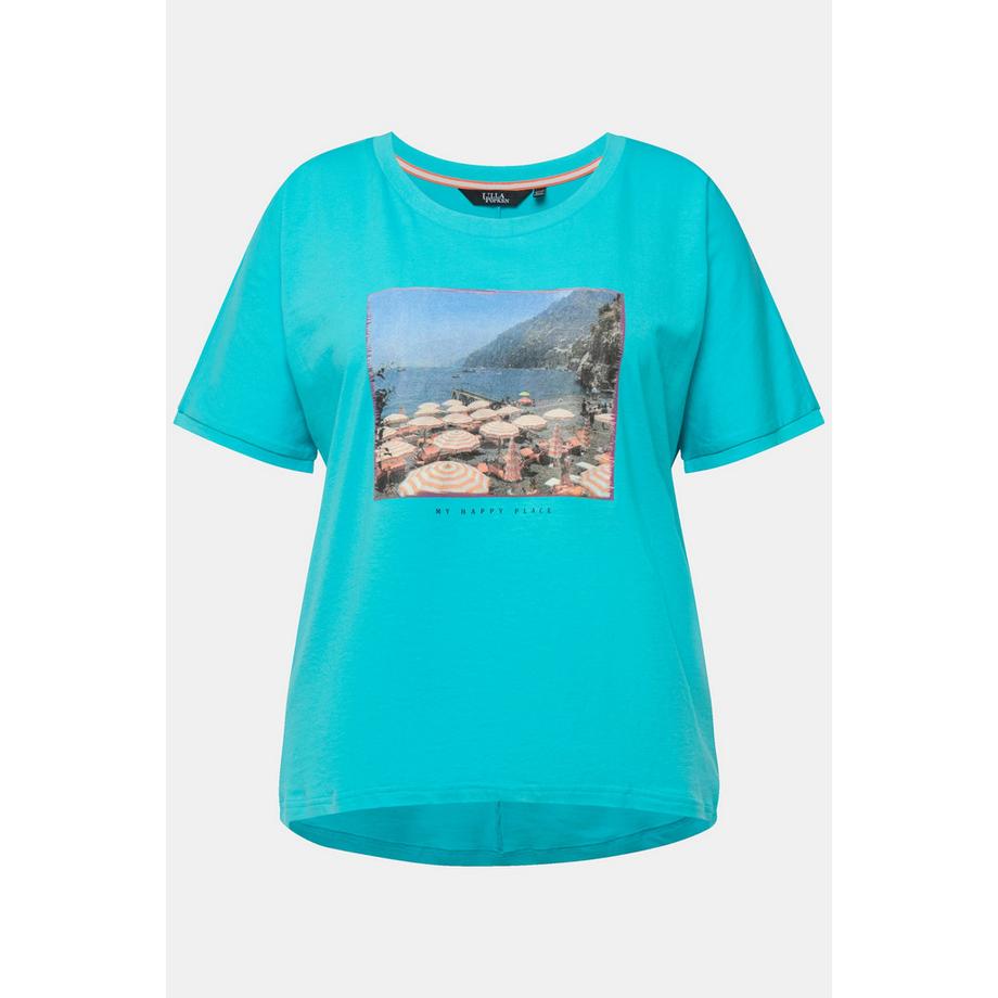 Ulla Popken T-shirt Oversize Imprimé Photo Col Rond Manches Courtes  