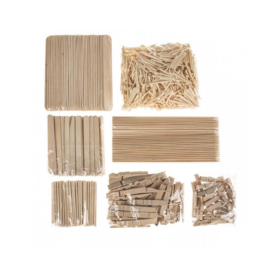 Glorex  Holzkleinteile Holz Creativ Set ca. 1500 Teile 