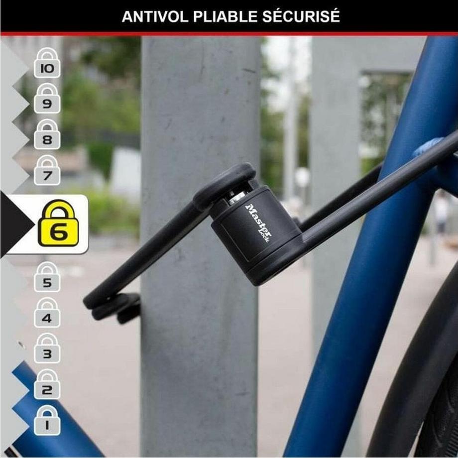 MASTER LOCK  Cadenas pliable  avec support 
