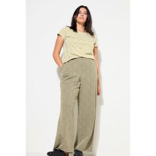 Studio Untold  Pantalon coupe Wide Legs, chevrons, taille élastique 