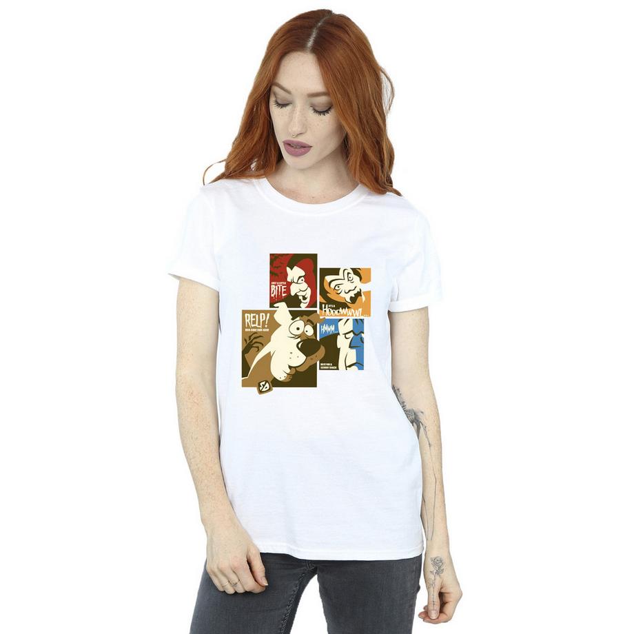 SCOOBY DOO Gesichter Quadrate Print T-Shirt  
