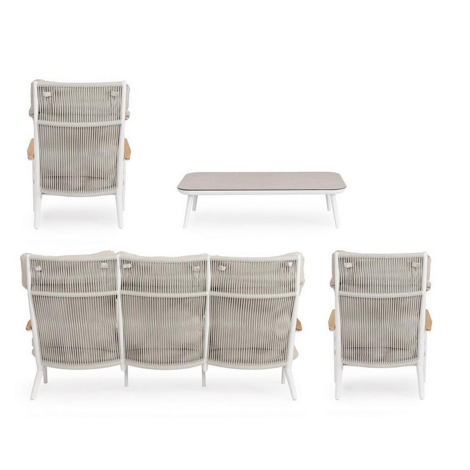 mutoni Gruppo di sedute Hibiscus bianco (set di 4)  