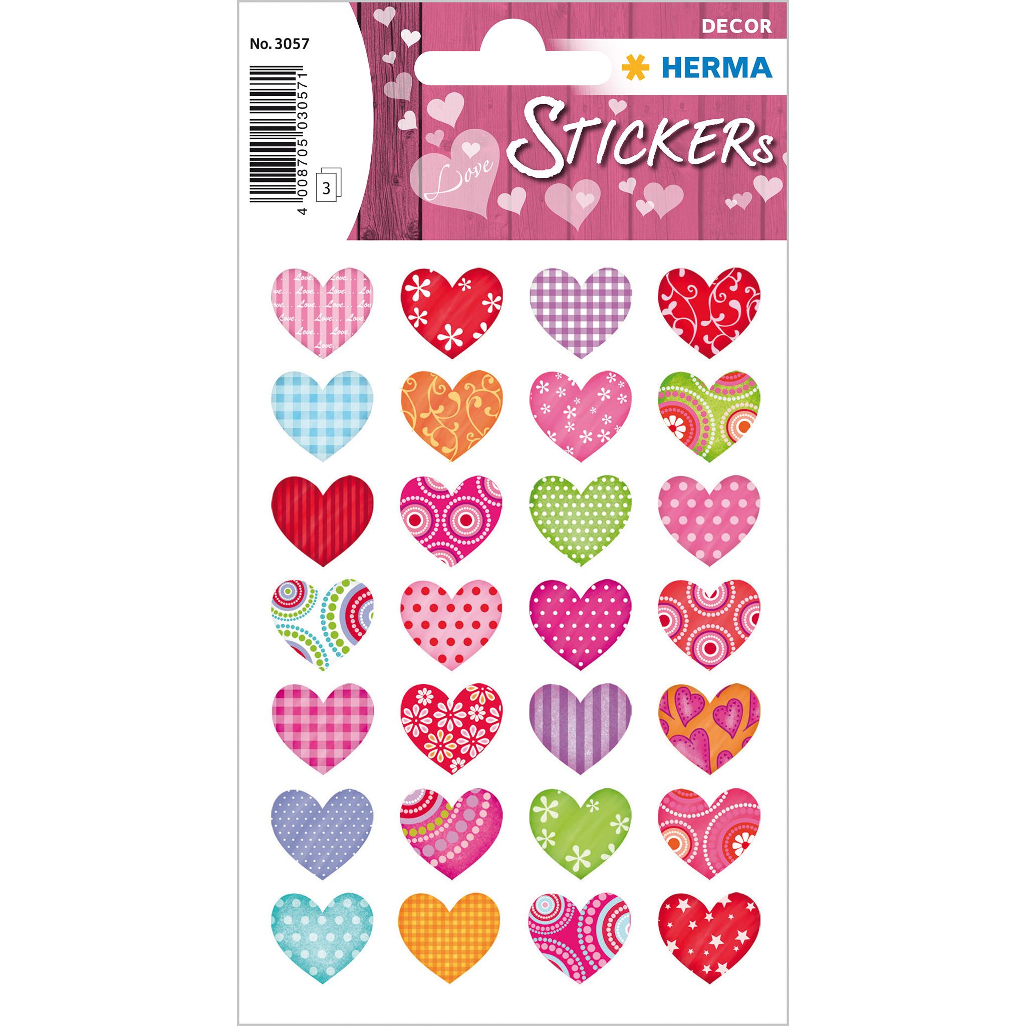 HERMA  HERMA Colourful hearts sticker decorativi Carta Multicolore Permanente 84 pz 