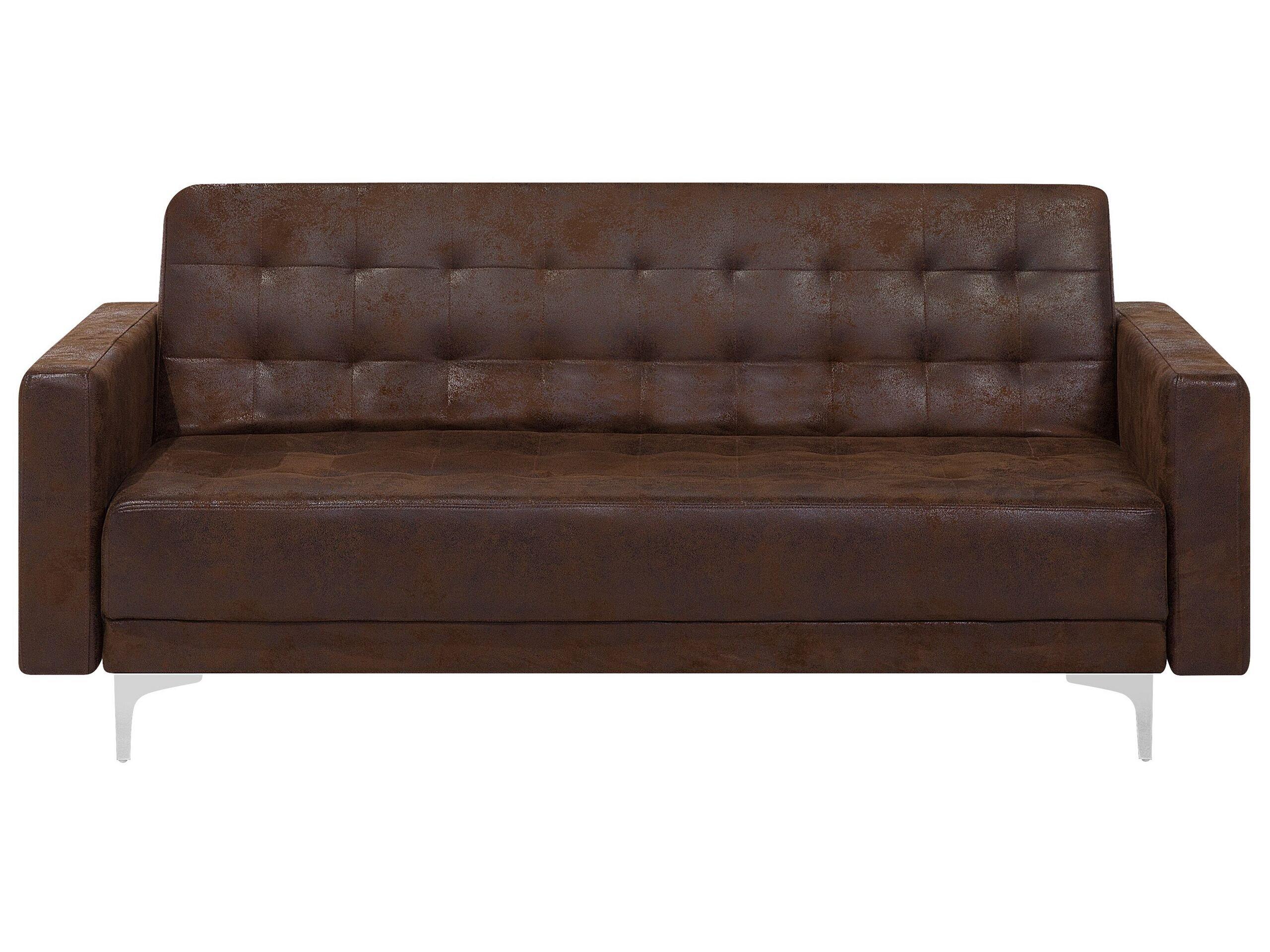 Beliani 3 Sitzer Sofa aus Kunstleder Industriell ABERDEEN  