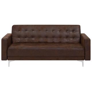 Beliani 3 Sitzer Sofa aus Kunstleder Industriell ABERDEEN  