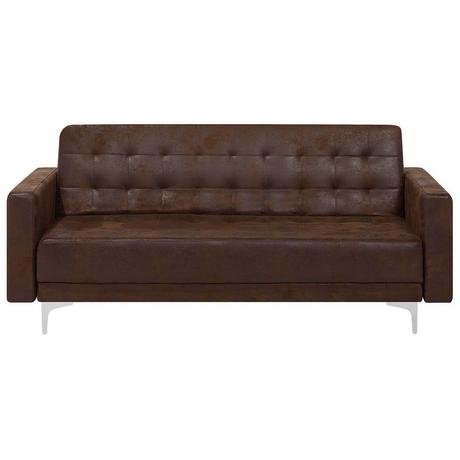 Beliani 3 Sitzer Sofa aus Kunstleder Industriell ABERDEEN  