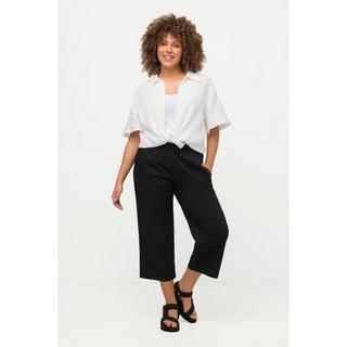 Ulla Popken  Pantalon 7/8 Ruby avec genoux préformés, jambes droites et taille élastique 