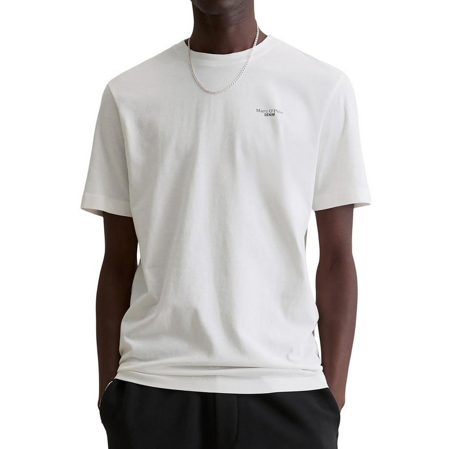Marc O'Polo Denim T-shirt  Paquet de 2 Confortable à porter-T-Shirt, SSL, Logo Print, Doubl  