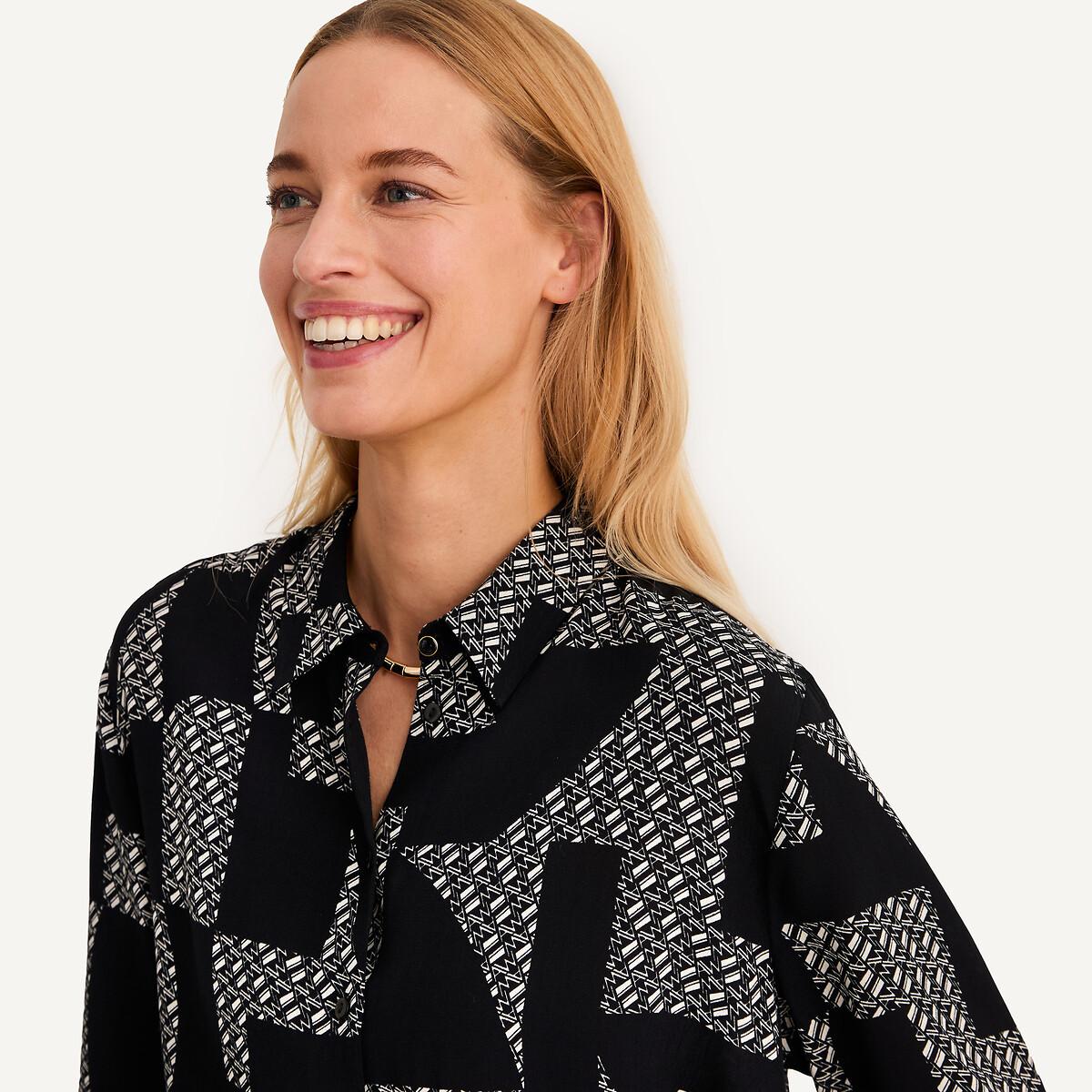 La Redoute Collections Camicetta Maniche Lunghe Fantasia Grafica  