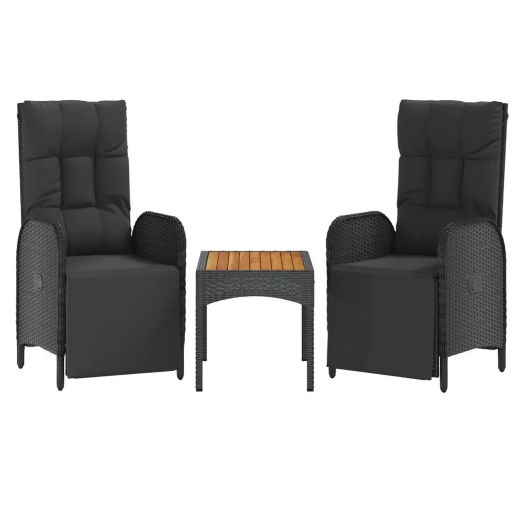 VidaXL - Outdoor relaxsessel poly-rattan, One Size, Schwarz