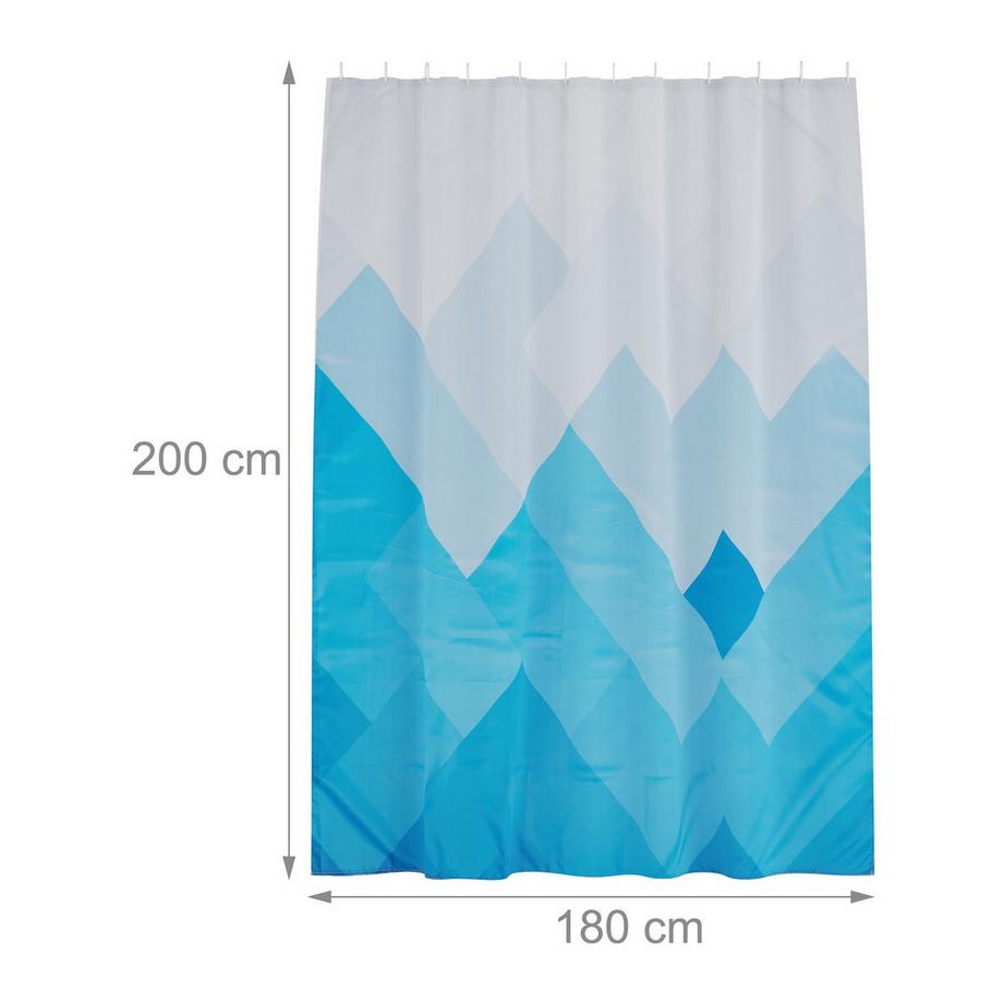 Northix Rideau de douche 180x200 cm avec motif  
