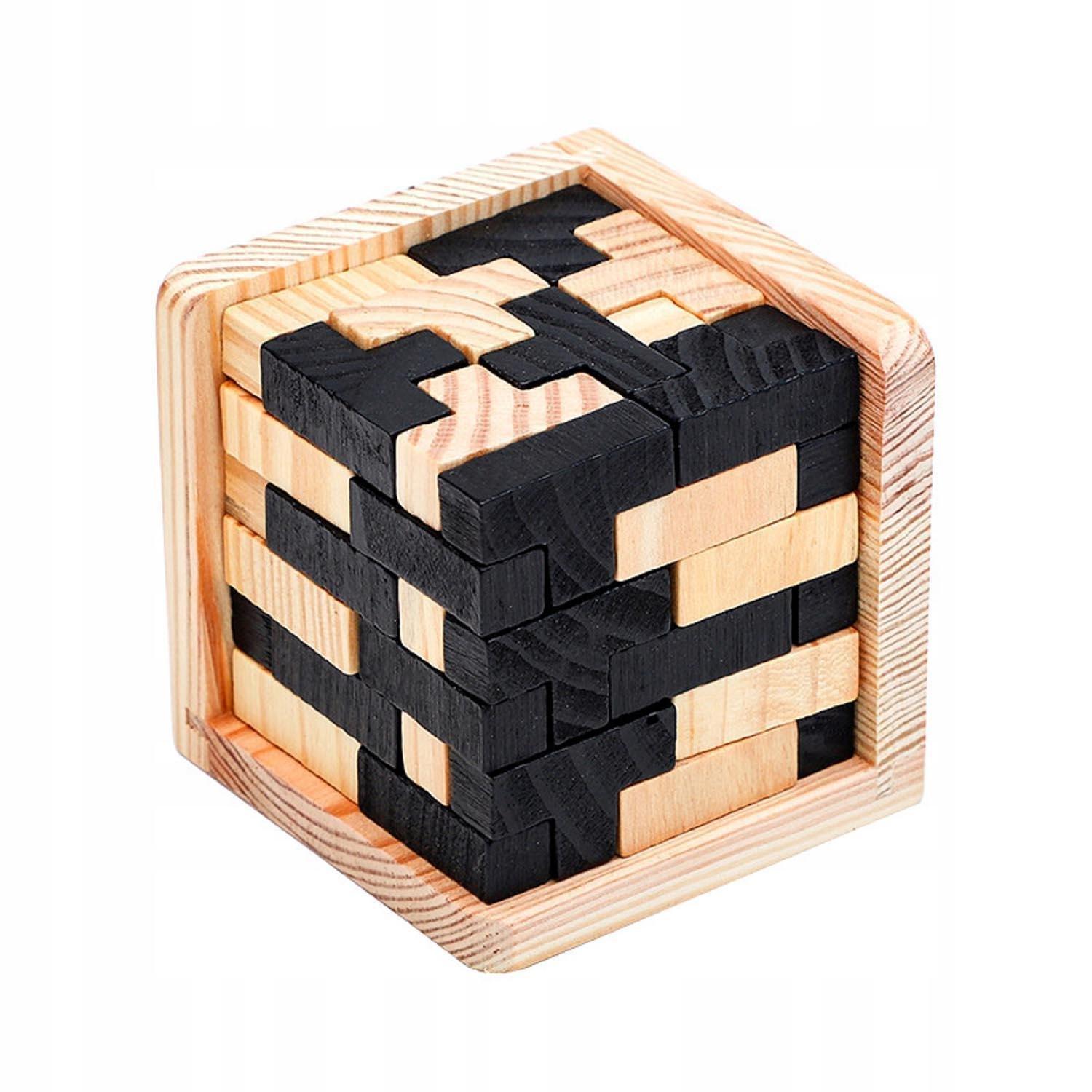 Gameloot  IQ Holzpuzzle, 3D - Würfel - Schwarz 