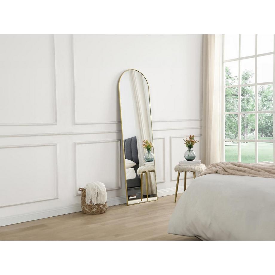 Vente-unique Specchio ad arco da terra L. 50 x H. 170 cm in Metallo Dorato - MAILEN  