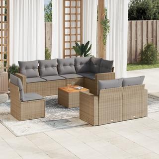 VidaXL set divano da giardino Polirattan  