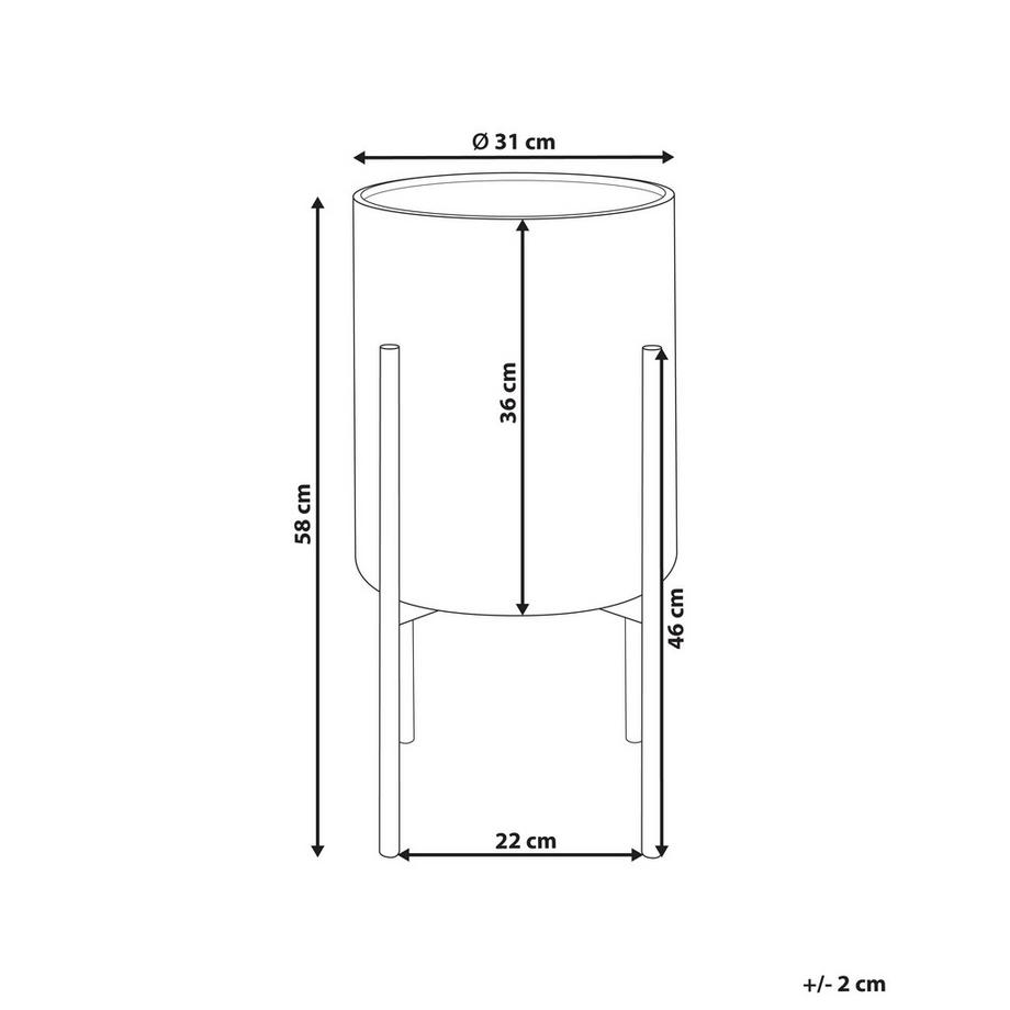 Beliani Cache-pot sur pied en Métal  ALPINUS  