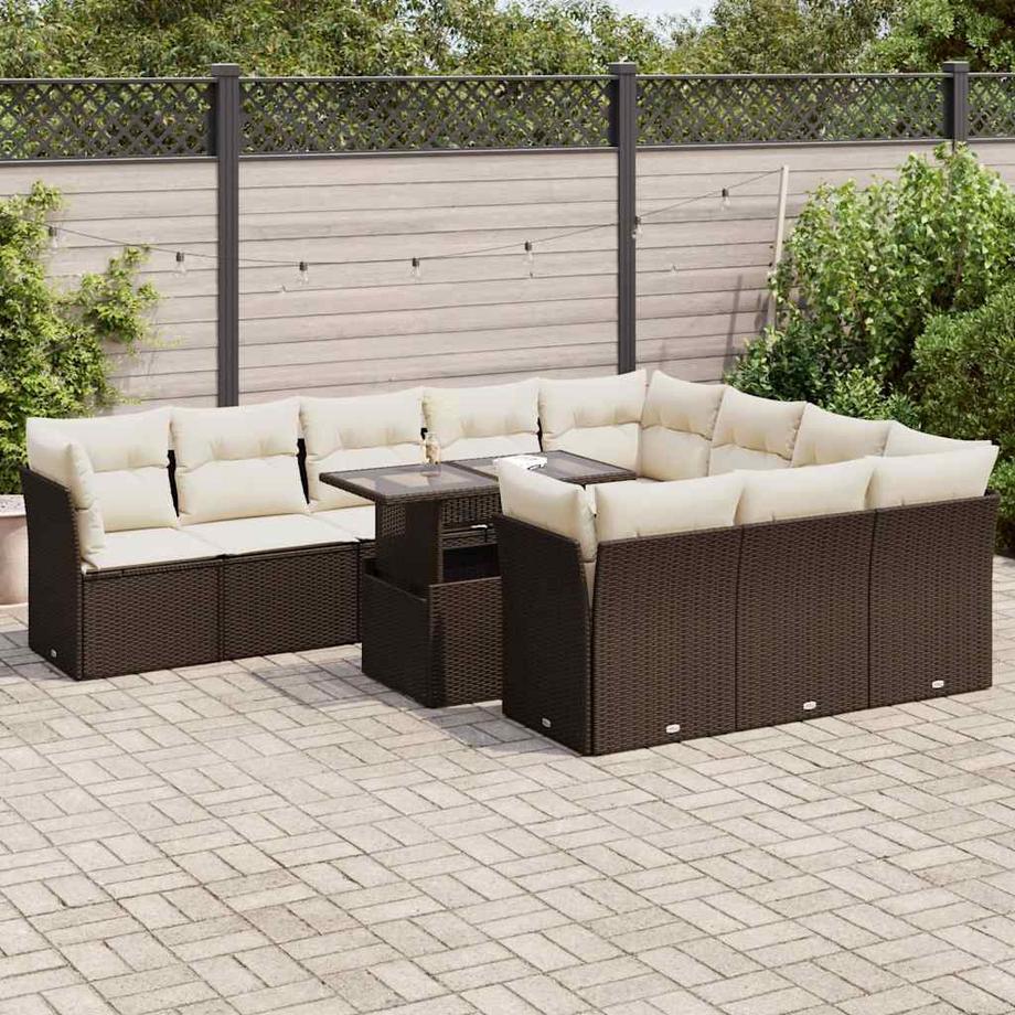VidaXL set di divani da giardino Polirattan  
