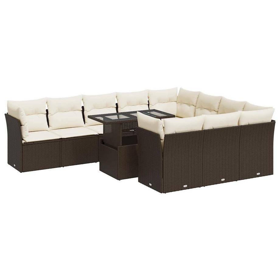 set di divani da giardino Polirattan
