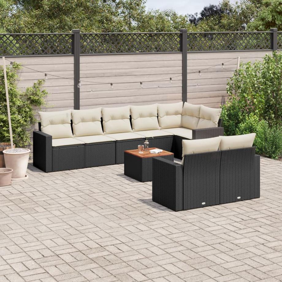 VidaXL Ensemble de canapés de jardin rotin synthétique  