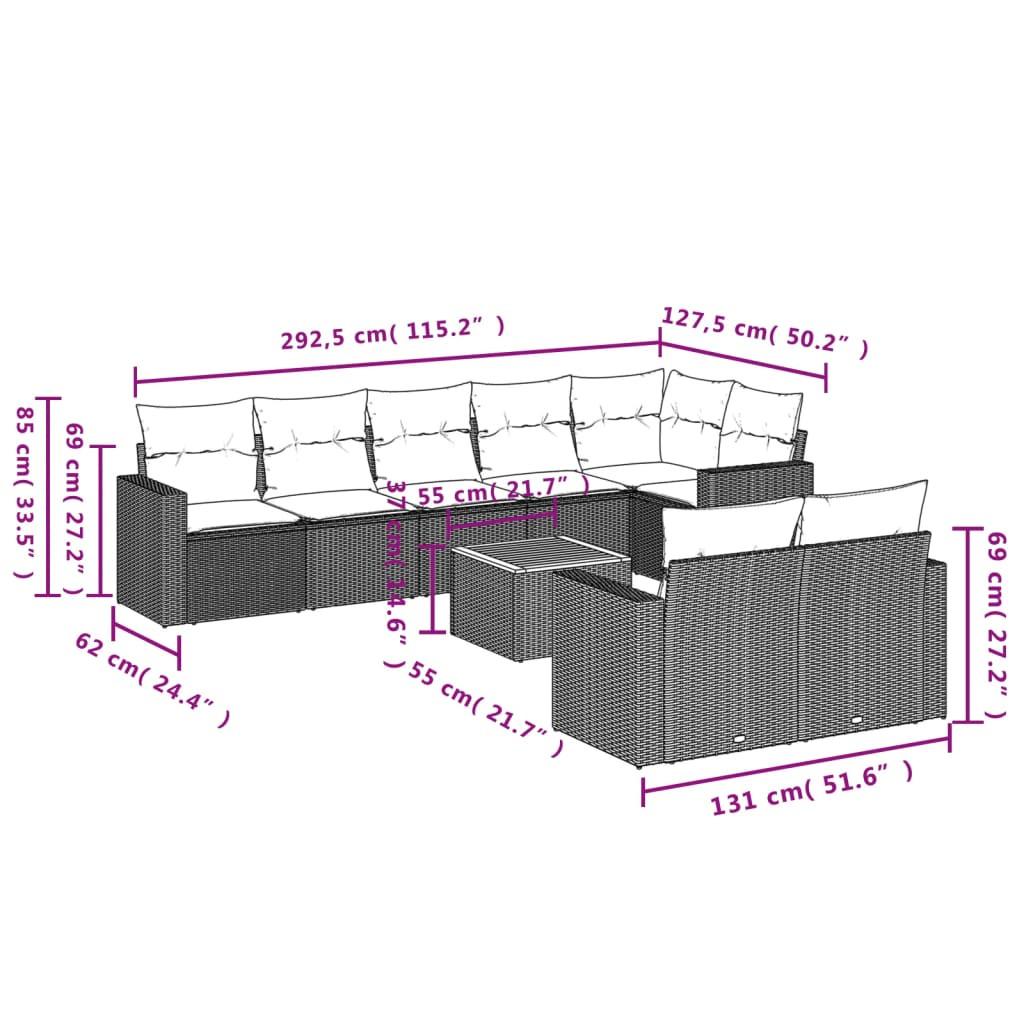 VidaXL Garten sofagarnitur poly-rattan  