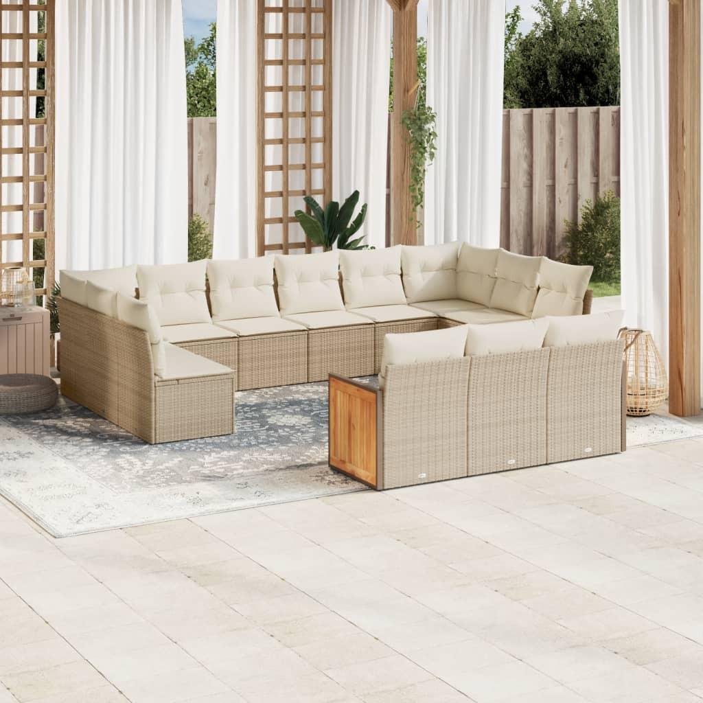 VidaXL set divano da giardino Polirattan  