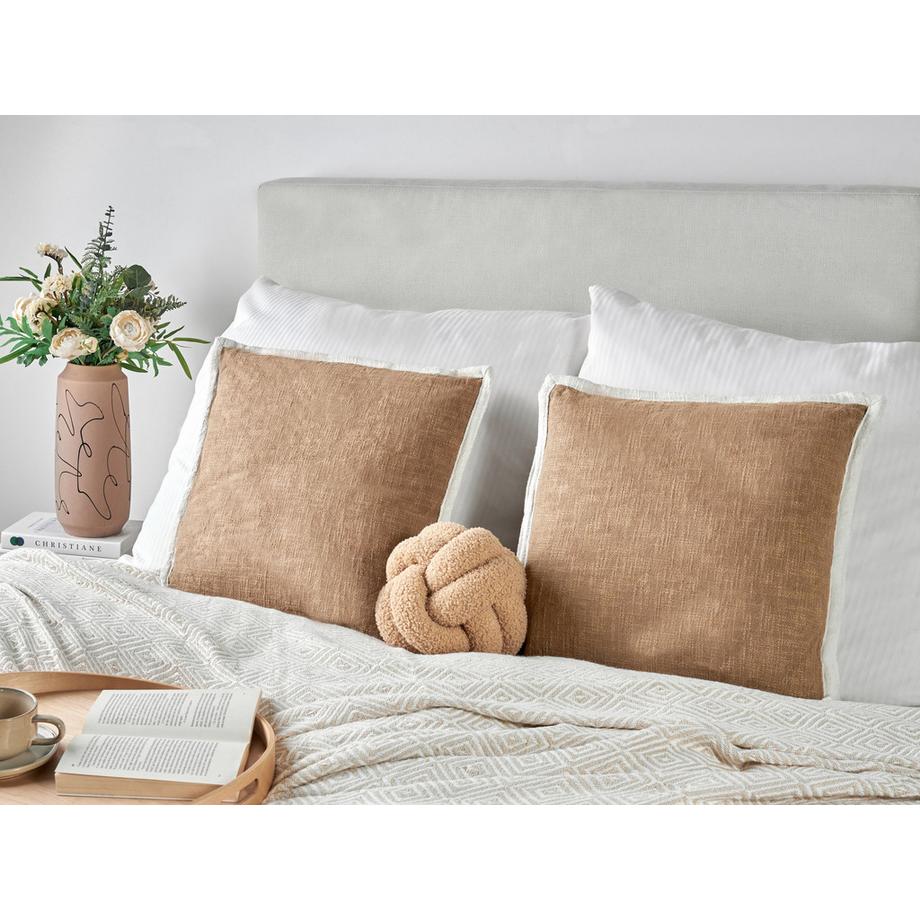 Beliani Dekokissen 2er Set aus Baumwolle Modern IANTHE  