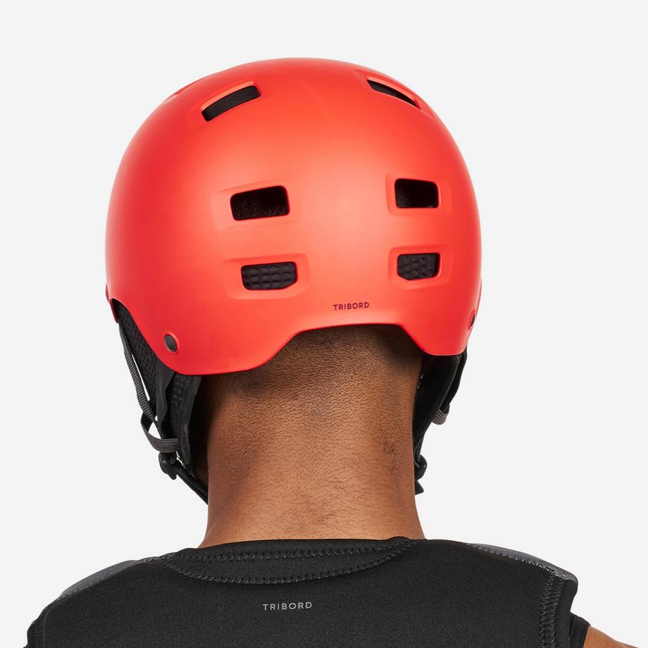 DECATHLON  Casque de sports d'eau, kitesurf, wingfoil, wakeboard Adulte - 100 rouge 