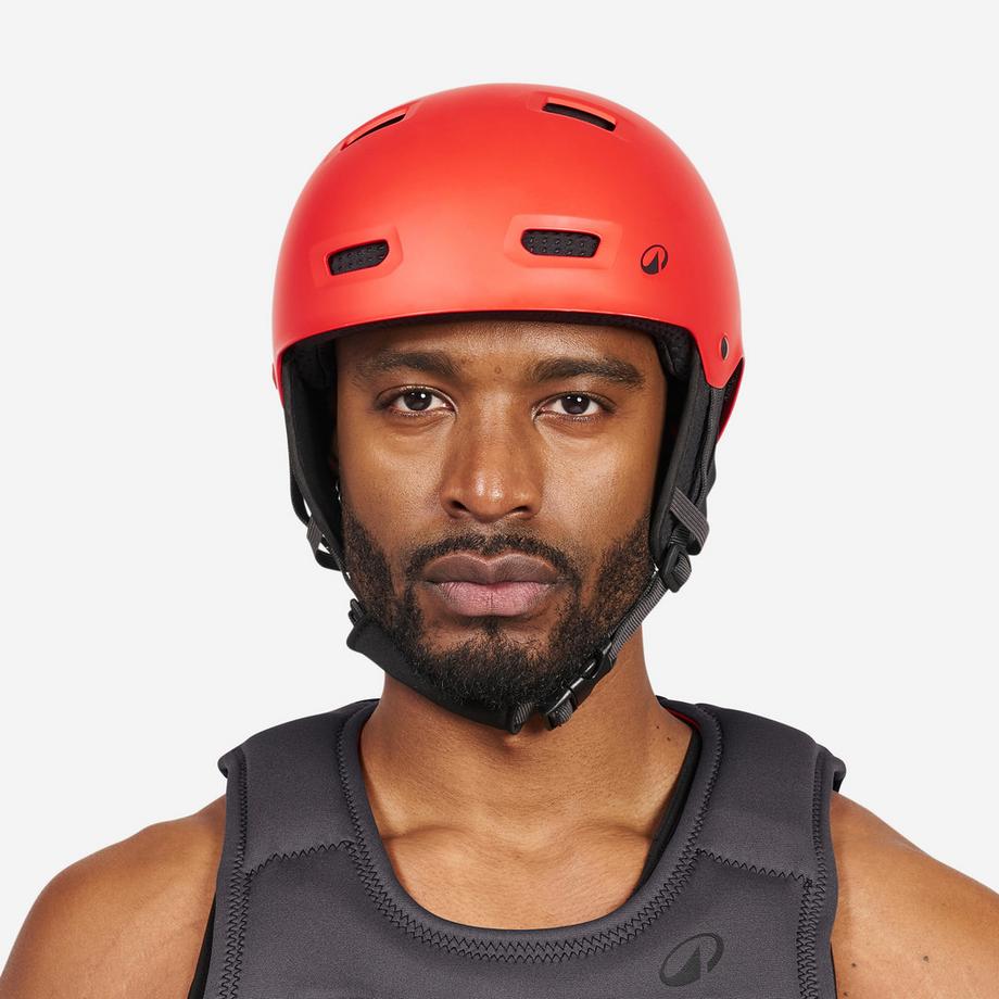 DECATHLON  Casque de sports d'eau, kitesurf, wingfoil, wakeboard Adulte - 100 rouge 