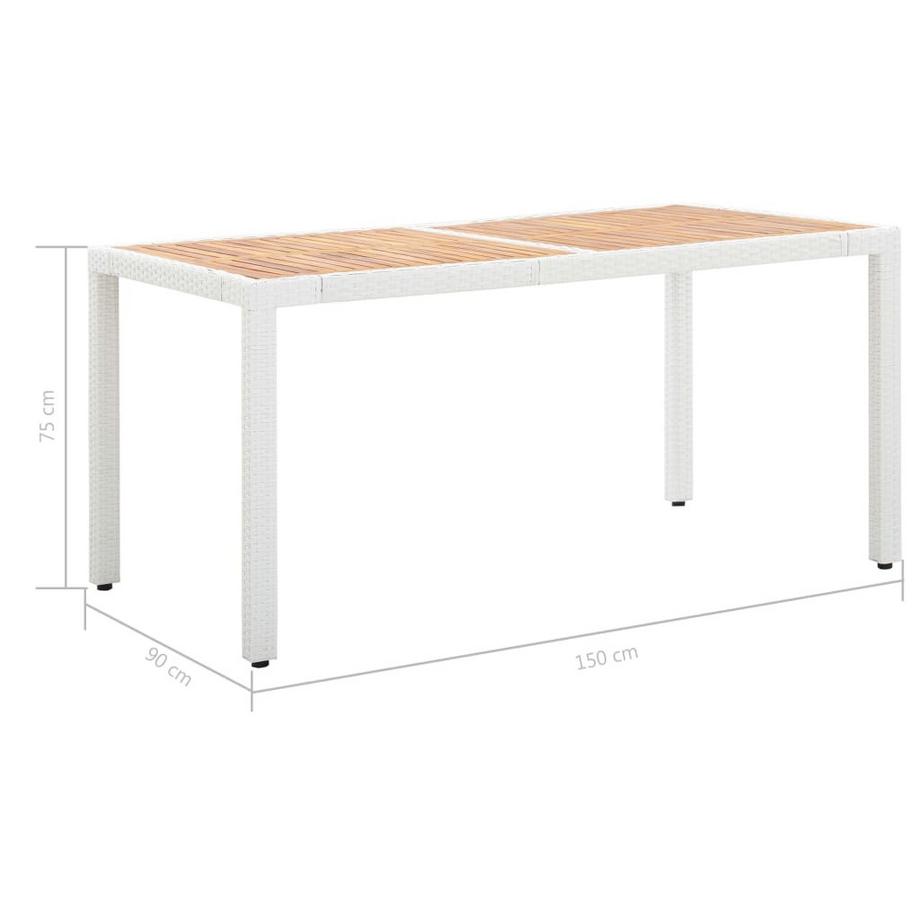 VidaXL Ensemble de salle à manger rotin synthétique  