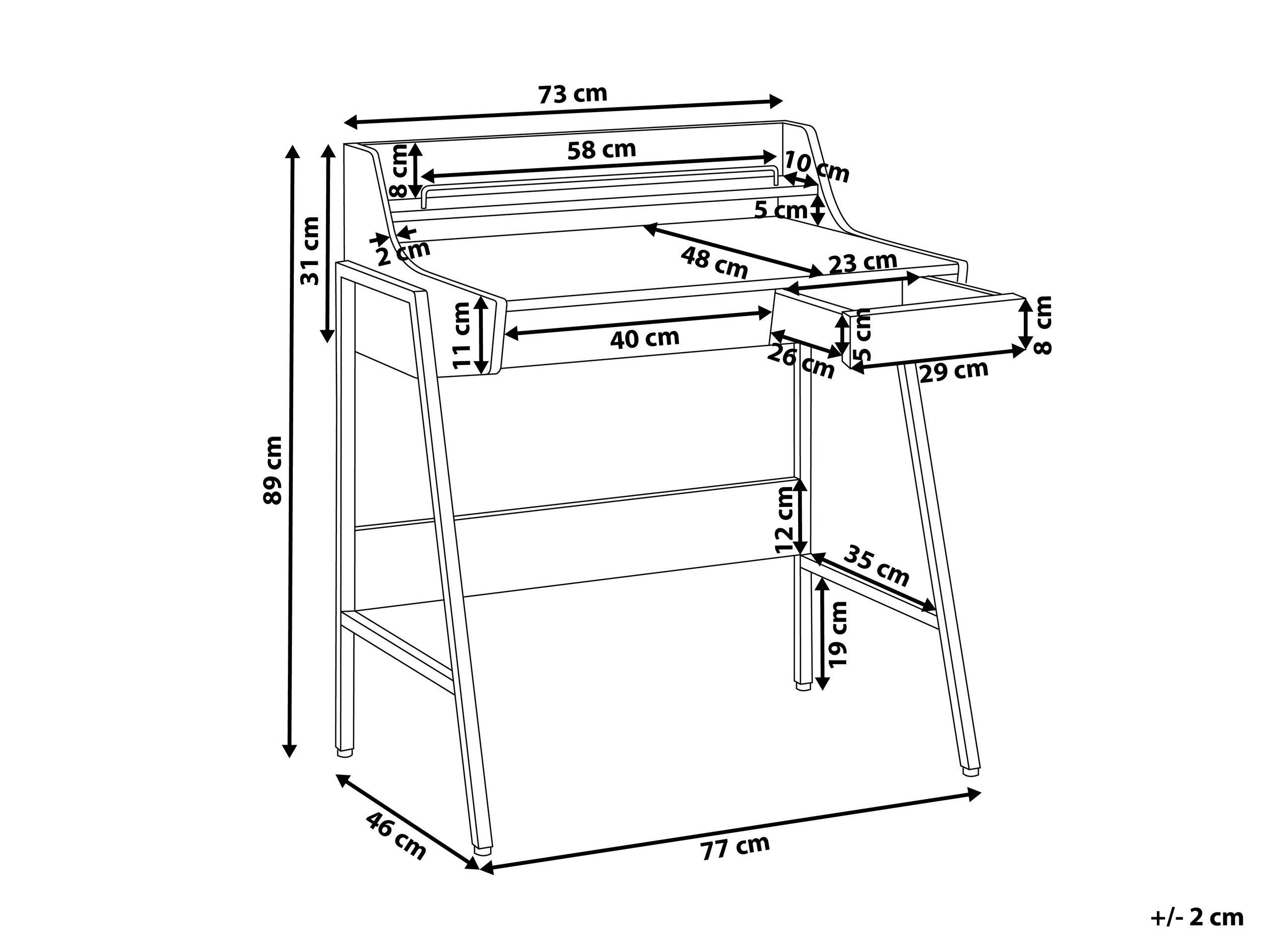 Beliani Table de bureau en MDF Moderne BROXTON  