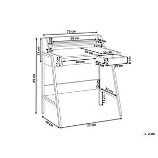 Beliani Table de bureau en MDF Moderne BROXTON  