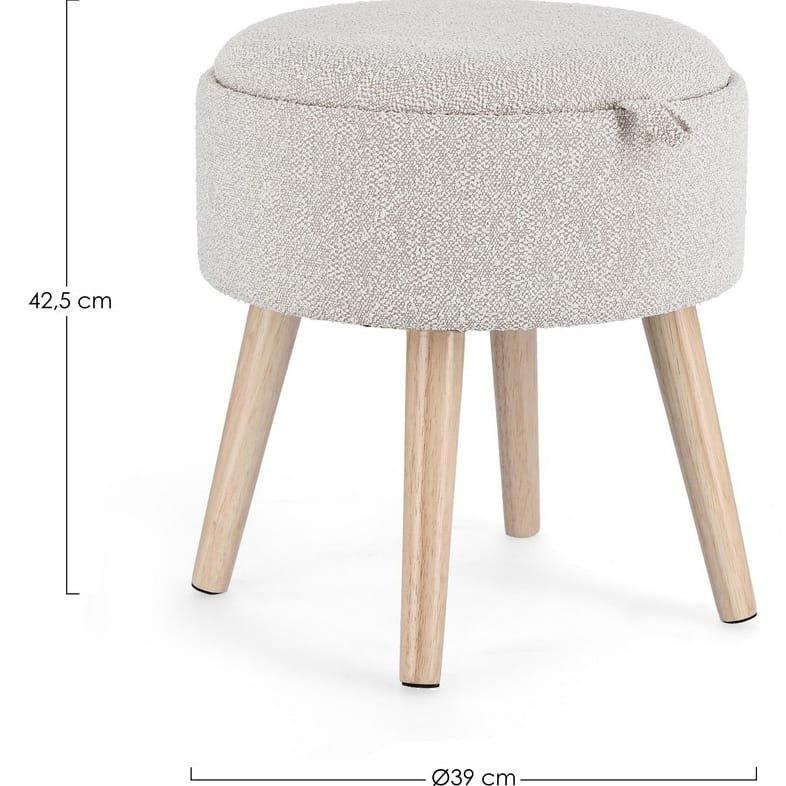 mutoni Pouf Zoya grigio chiaro  