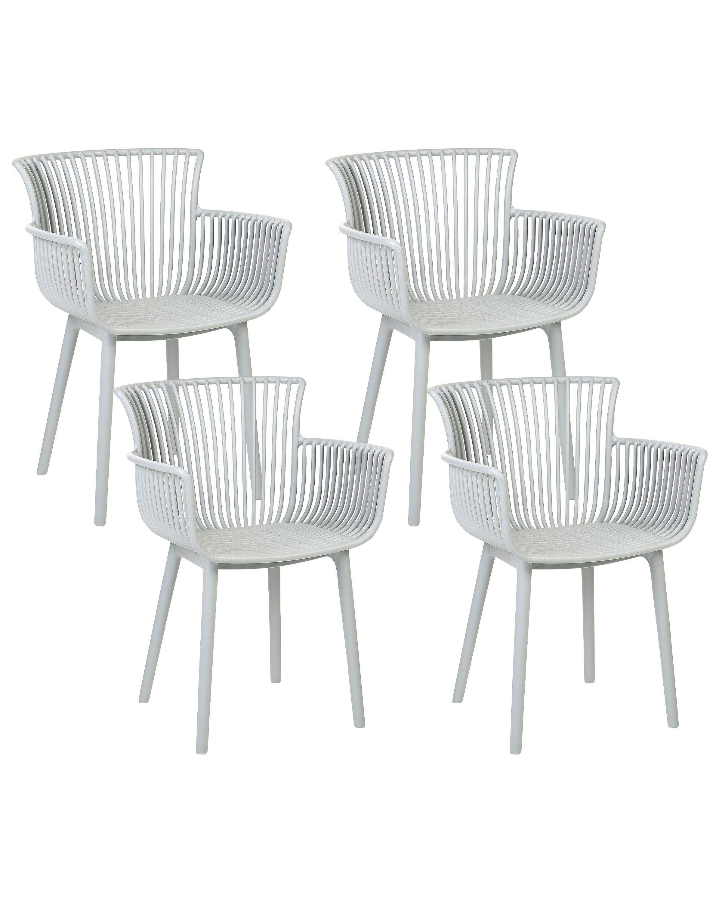 Beliani  Lot de 4 chaises de jardin en Polypropylène Moderne PESARO 