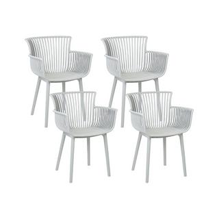 Beliani  Lot de 4 chaises de jardin en Polypropylène Moderne PESARO 