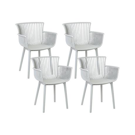 Beliani  Lot de 4 chaises de jardin en Polypropylène Moderne PESARO 