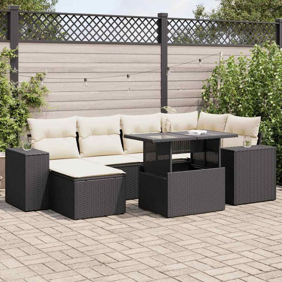 VidaXL Ensemble de canapés de jardin rotin synthétique  