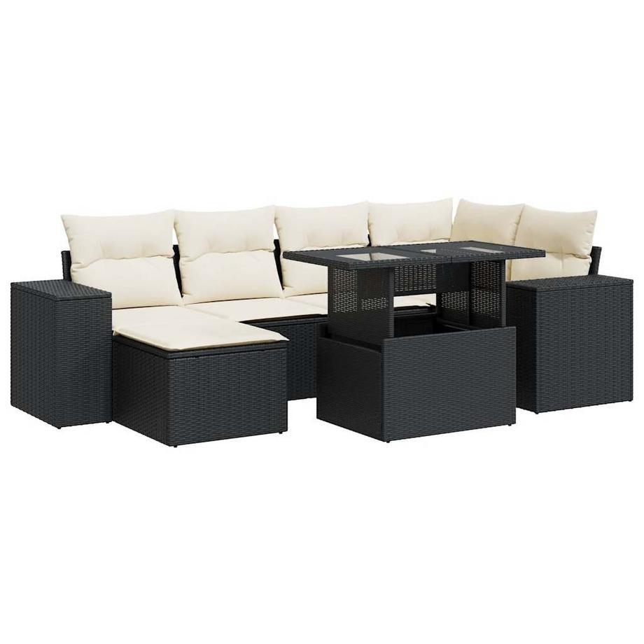 set di divani da giardino Polirattan