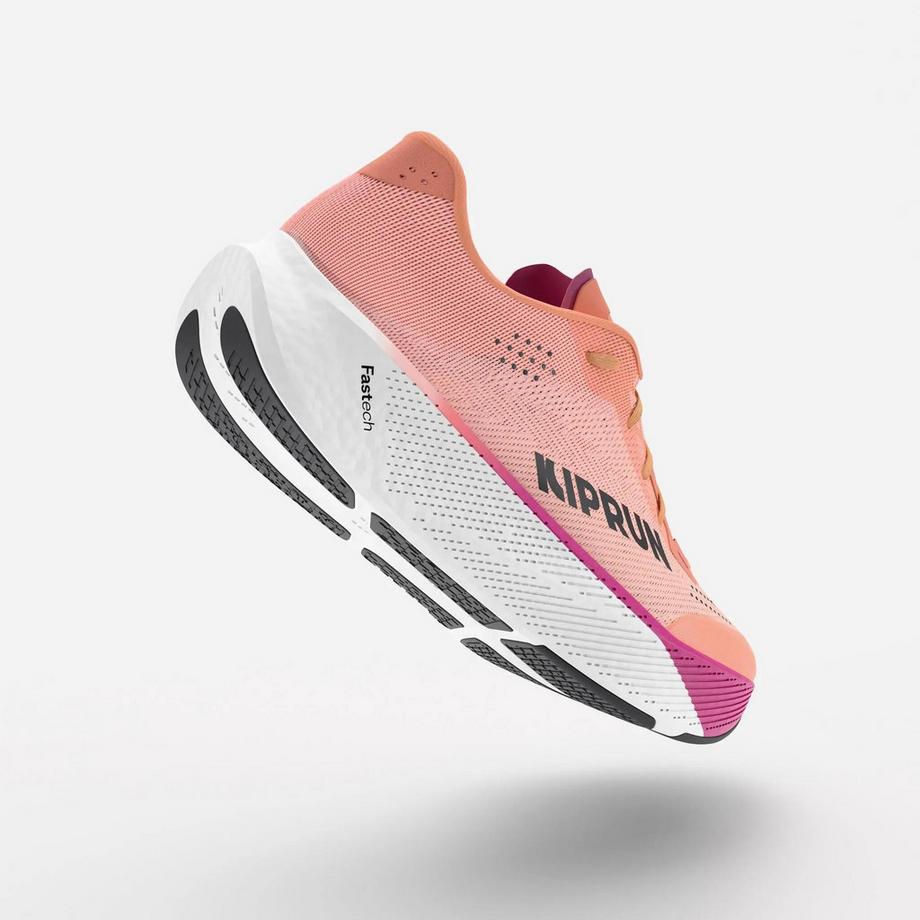 KIPRUN Kipride Daempfung Synthetik Laufschuhe Kiprun Kipride Road Running Schuh , Grapefruitrosa 
